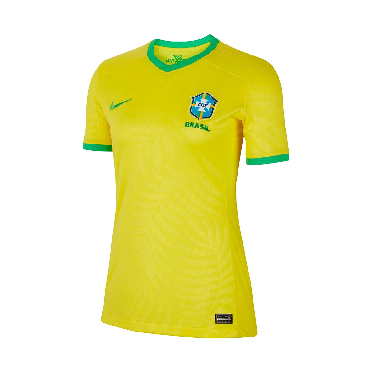 Maillot domicile Nike Brésil pour femmes Coupe du Monde 2023 Jaune Vert  F740
