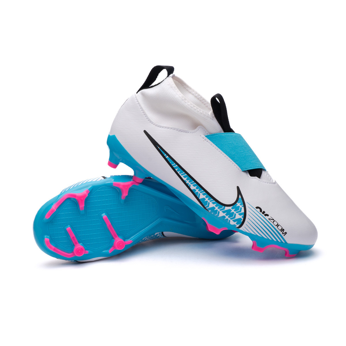 Bota de Nike Air Zoom Mercurial Superfly 9 Academy FG/MG Niño Blue-Pink Blast-Black - Emotion