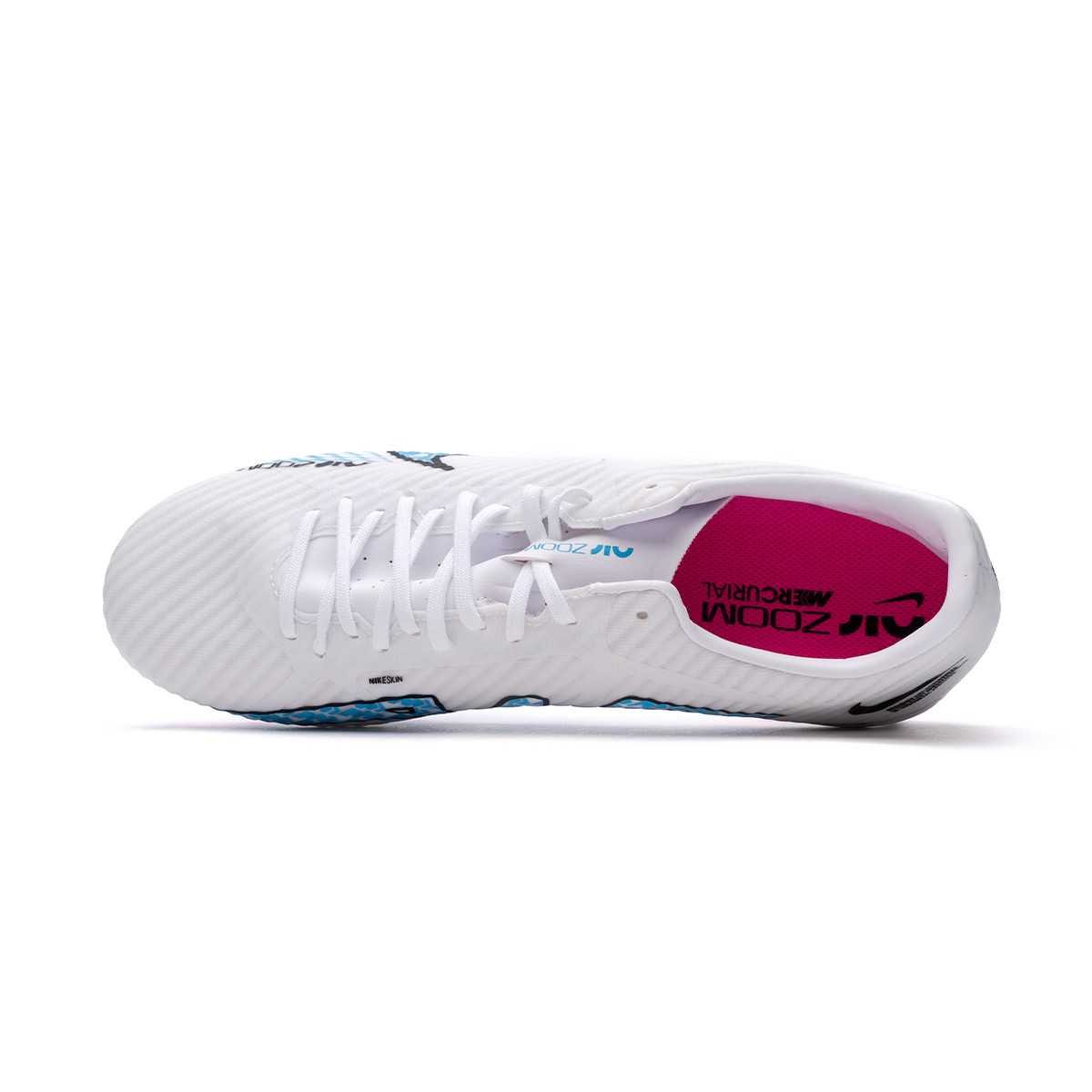 Chuteira Nike Air Zoom Mercurial Vapor 15 Pro AG-Pro White-Baltic Blue-Pink  Blast - Fútbol Emotion