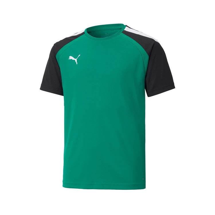 Puma - Koszulka teamPACER m/c Niño, Unisex, Pieprz Zielony-Czarno-Biały, 140 cm