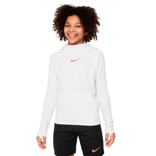 Sweatshirt Nike Dri Fit Academy Hoodie Nino White Black Bright Crimson Futbol Emotion