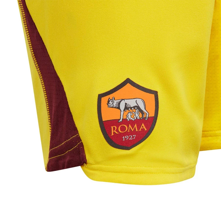 pantalon-corto-adidas-as-roma-primera-equipacion-portero-2023-2024-nino-yellow-maroon-2