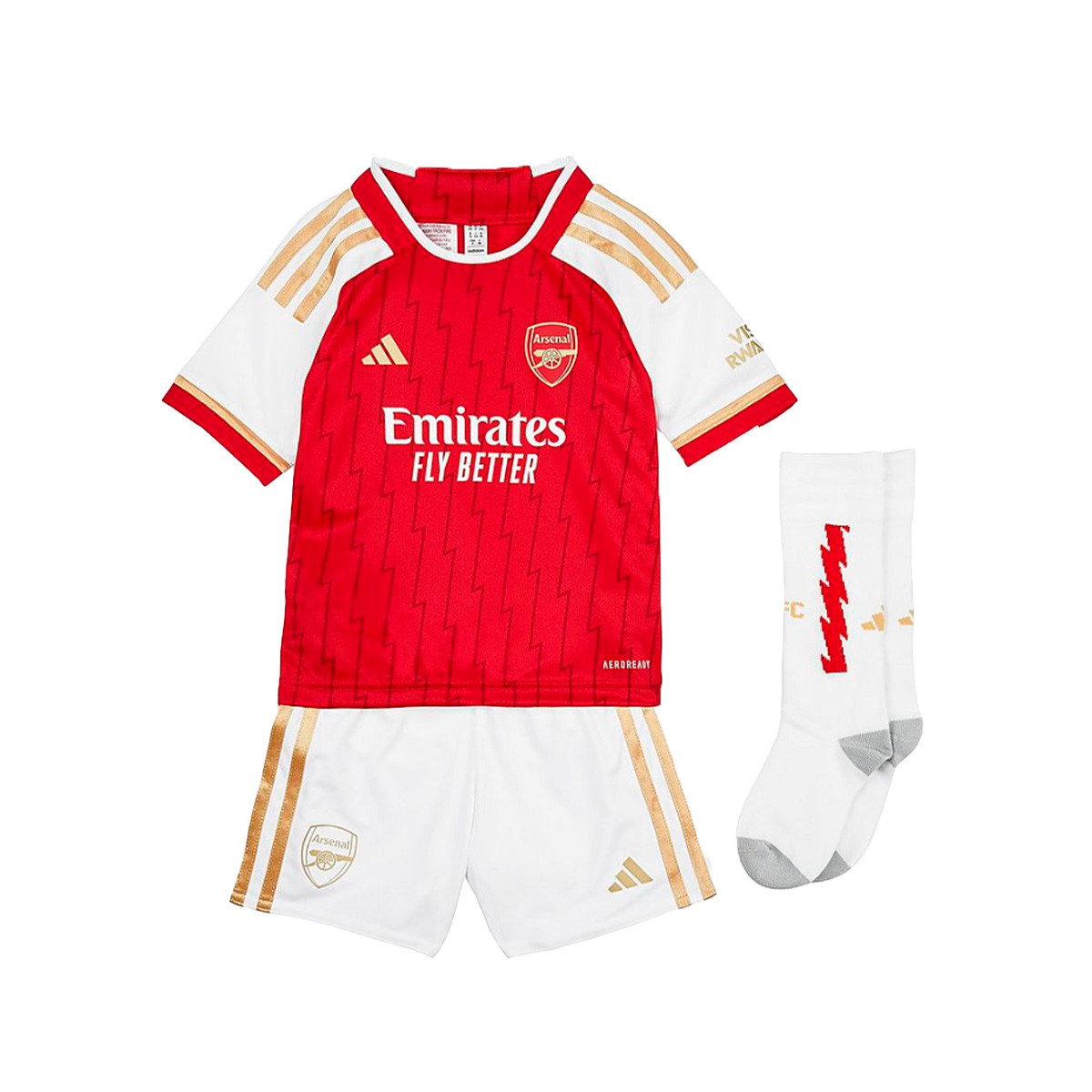 Tenue adidas Kit Domicile Arsenal FC 2023-2024 Enfant Better Scarlet-Blanc  - Fútbol Emotion