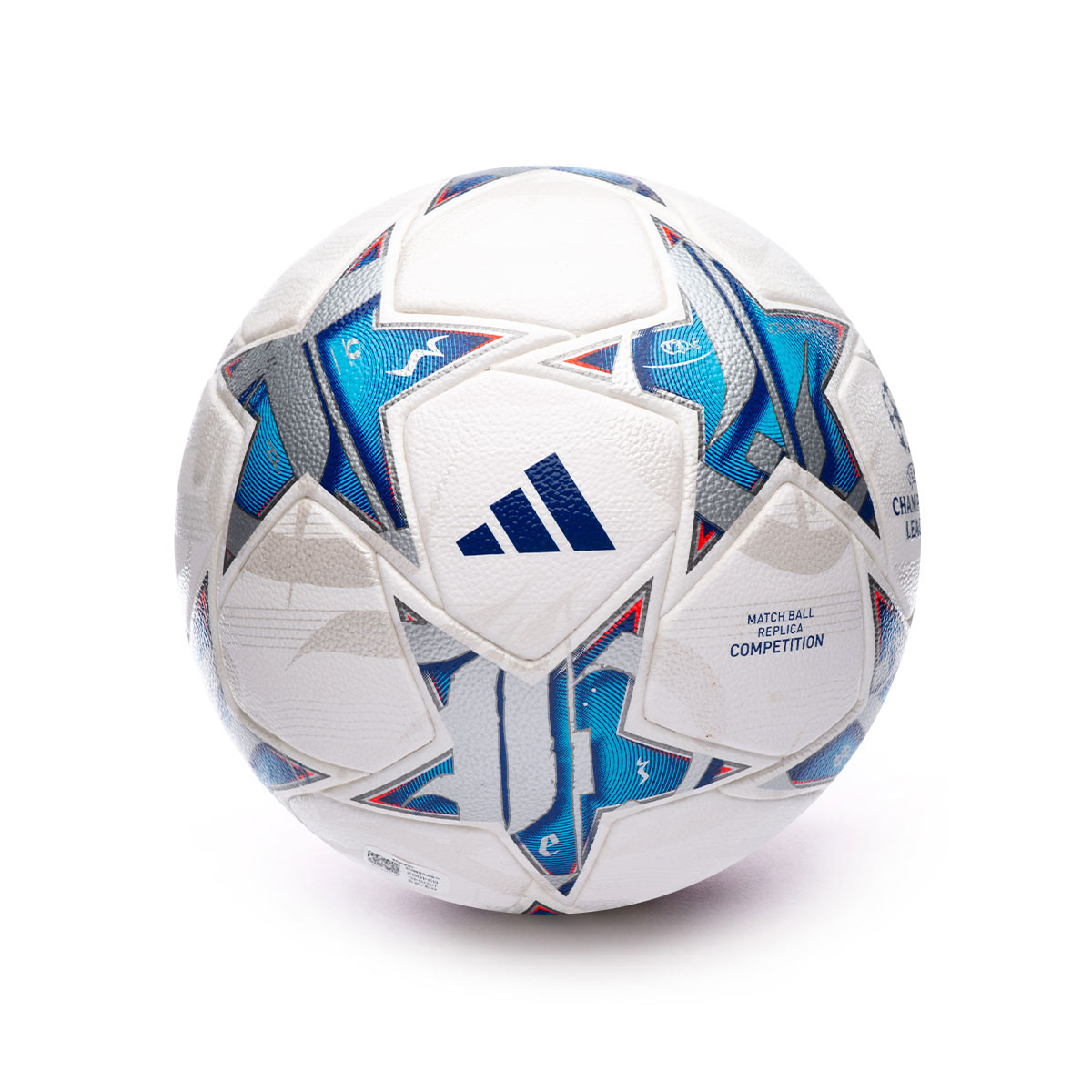 adidas Champions League Pro Ballon de Foot en Salle Taille 4 2023-2024  Blanc Argent Bleu 