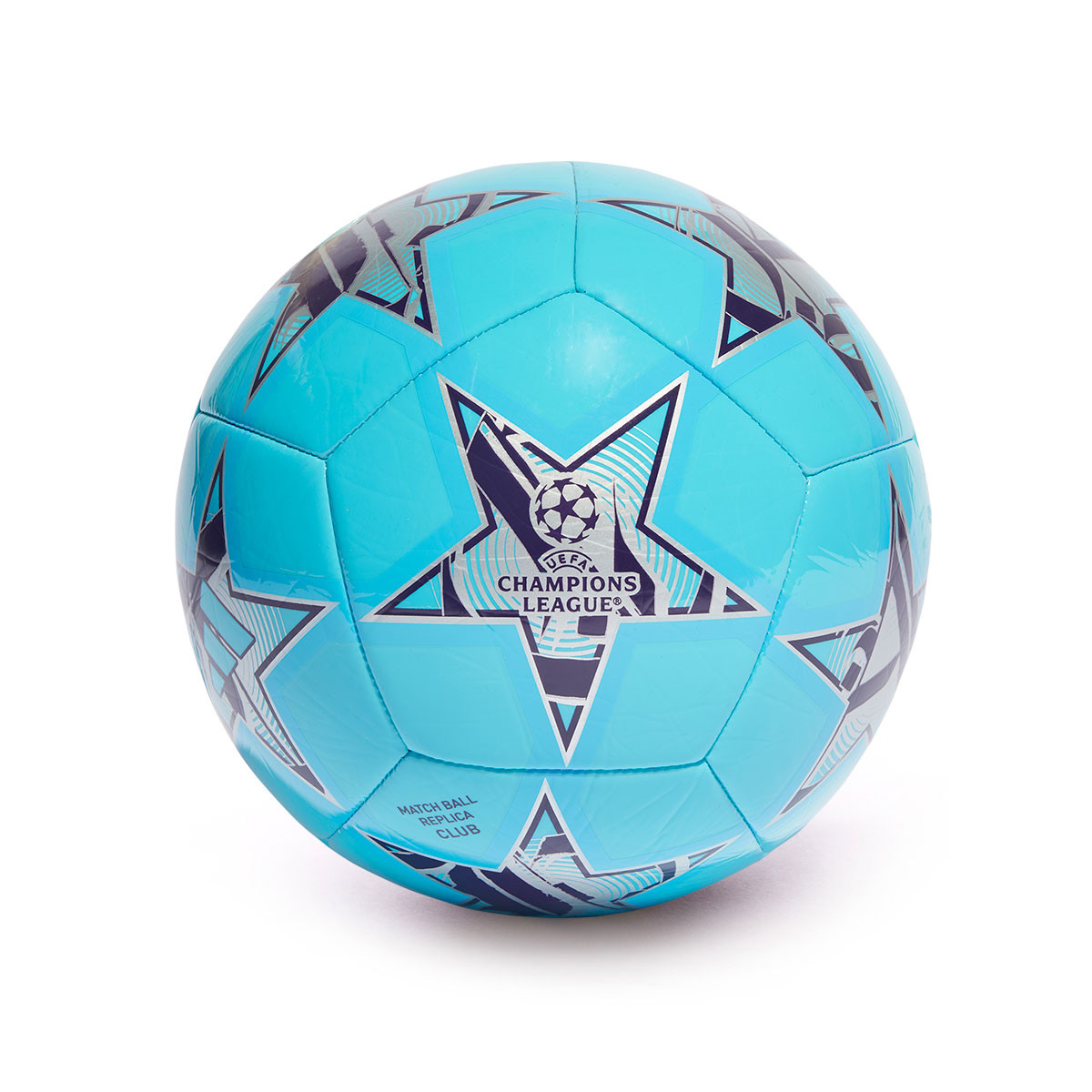 adidas Champions League Club Ballon de Football Taille 5 2023-2024 Blanc  Argent Bleu 