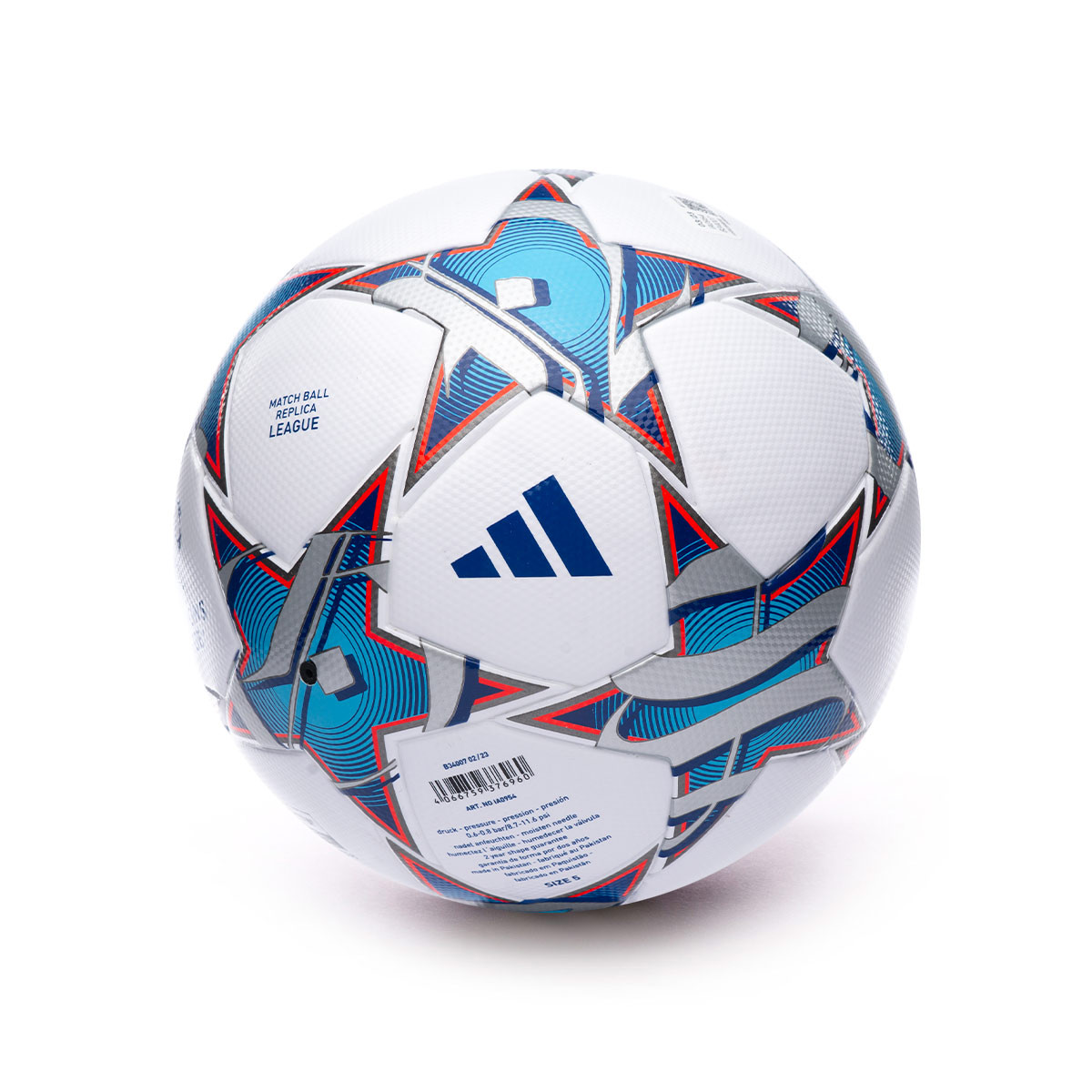 adidas Champions League Mini Ballon de Foot Taille 1 2023-2024 Blanc Argent  Bleu