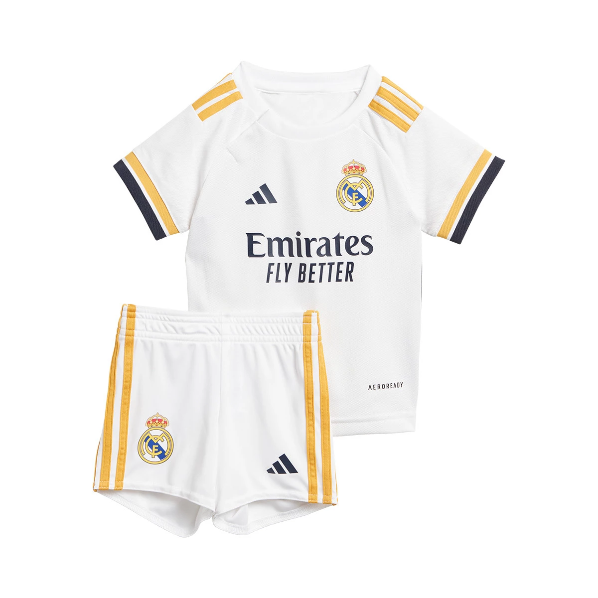 Conjunto adidas Real Madrid CF Segunda Equipación 2023-2024 Niño Legend Ink  - Fútbol Emotion