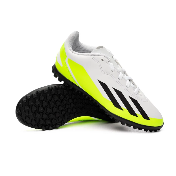 Football Boots adidas Kids X Crazyfast.4 Turf Ftwr White Core Black Lucid Lemon Futbol Emotion