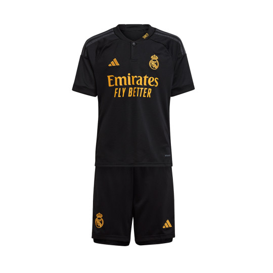 Conjunto Adidas Real Madrid CF Tercera Equipación 2023-2024 Niño Black ...