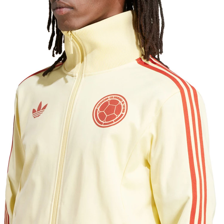 Chamarra adidas Colombia x Originals Fanswear 2023 2024 Almost Yellow Tribe Orange Futbol Emotion