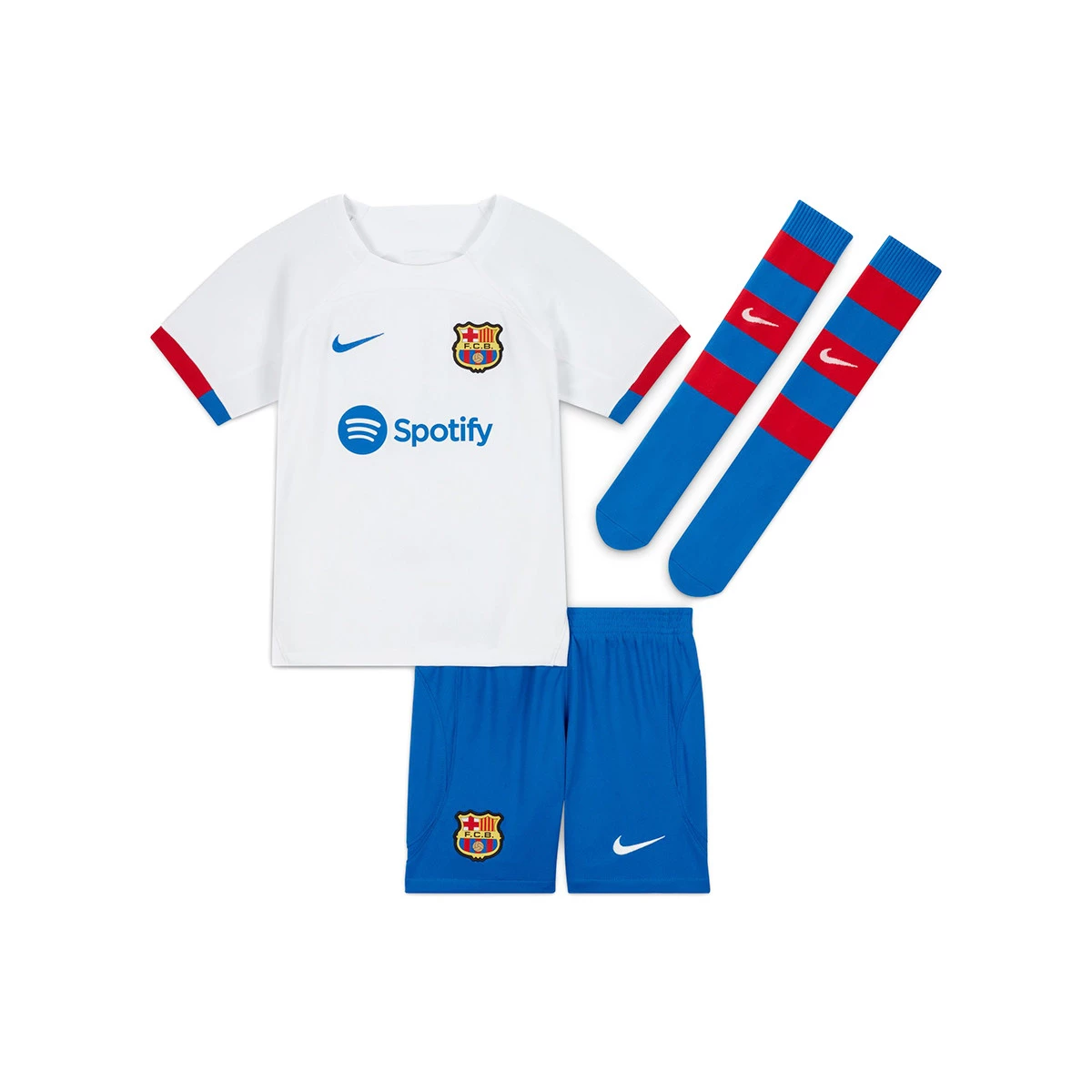 Camiseta Nike FC Barcelona Segunda Equipación 2023-2024 Niño White