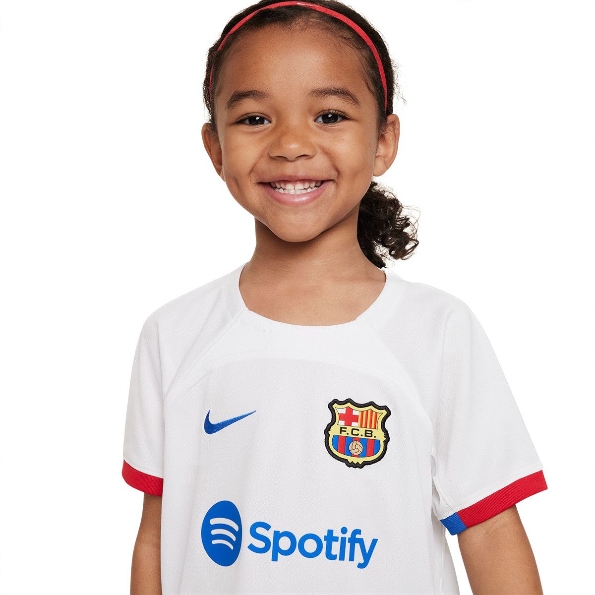 Kit Nike Kids FC Barcelona Away Kit 2023-2024 White-Royal Blue ...