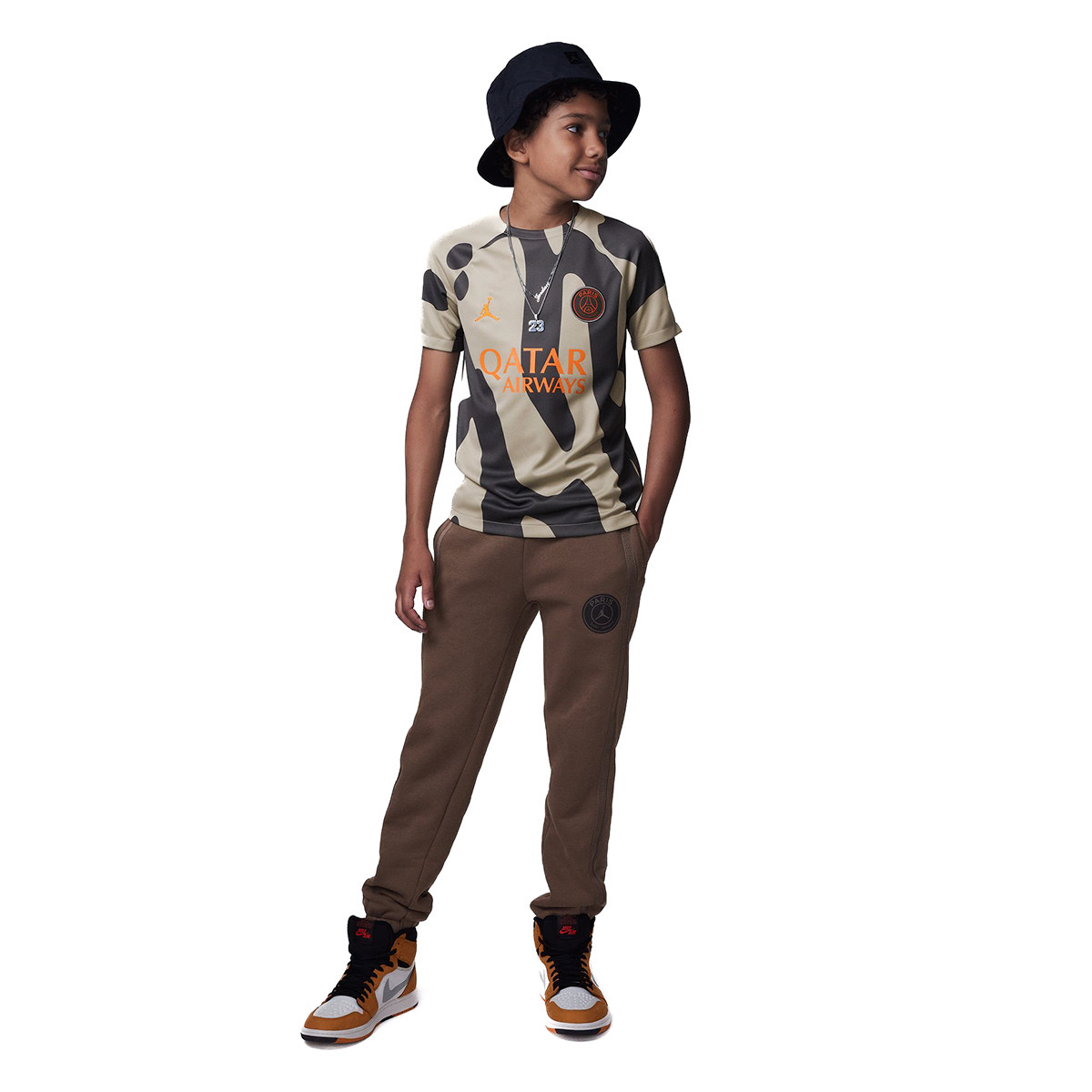 Acheter Ensemble T-Shirt Enfant Jordan PSG 2023-24 Pas Cher Version  Conceptuelle 