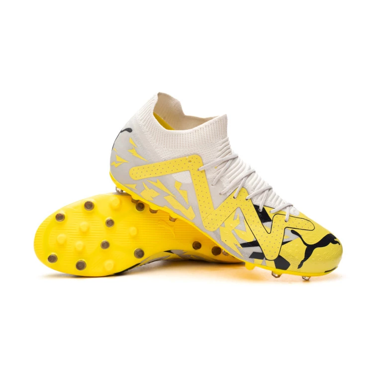 Bota de futbol Puma Future Match MG Sedate Gray Asphalt Yellow Blaze Futbol Emotion