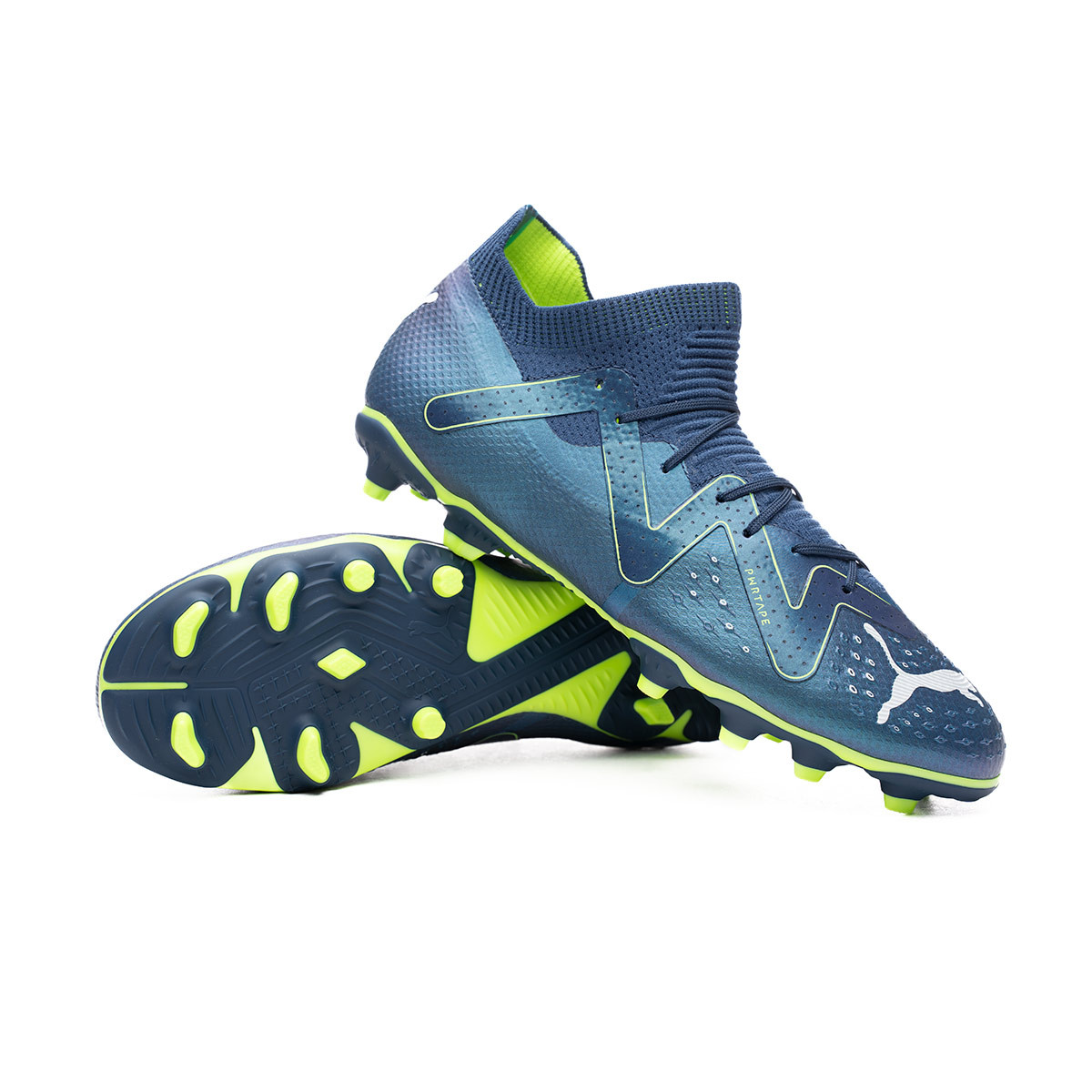 Kids Green Emotion Fútbol Football Blue-White-Pro Persian Boots Puma - Pro FG/AG Future