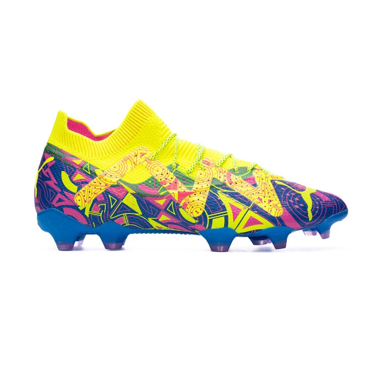 bota-puma-future-ultimate-energy-fgag-ultra-blue-yellow-alert-luminous-pink-1