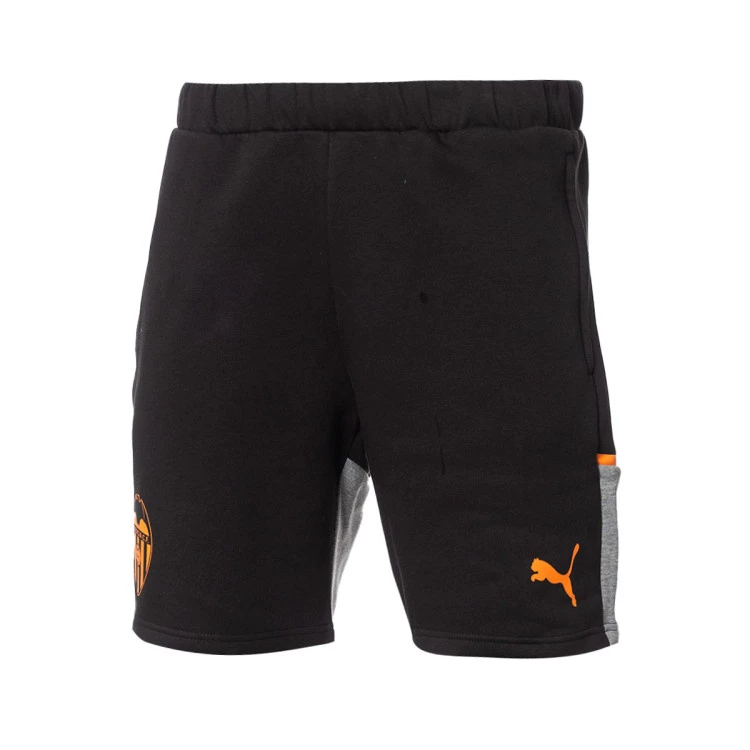 Shorts Puma Kids Valencia CF Fanswear 2023 2024 Black Medium Grey Heather Rickie Orange Futbol Emotion