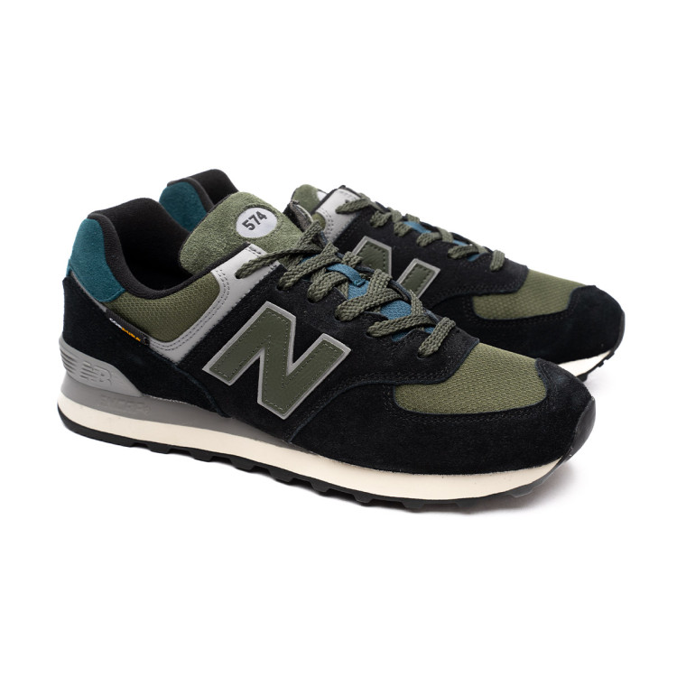 Black and green new balance 574 best sale