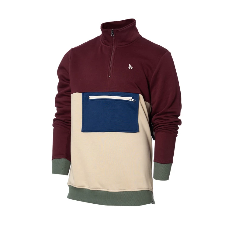 sudadera-47-brand-mlb-los-angeles-dodgers-color-block-marron-0