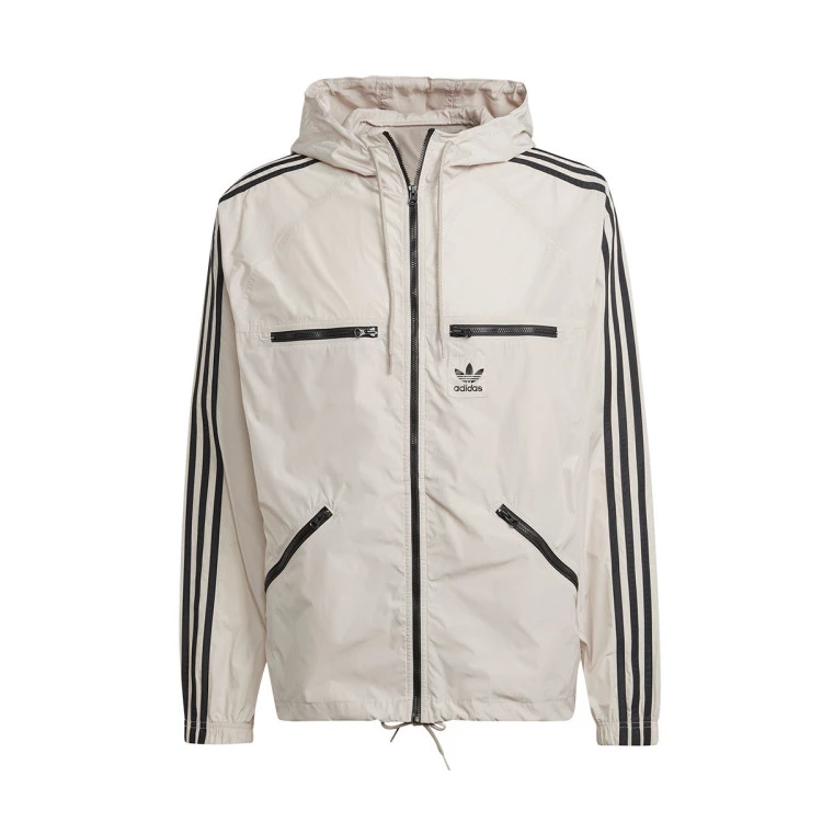 Adidas beige windbreaker hotsell