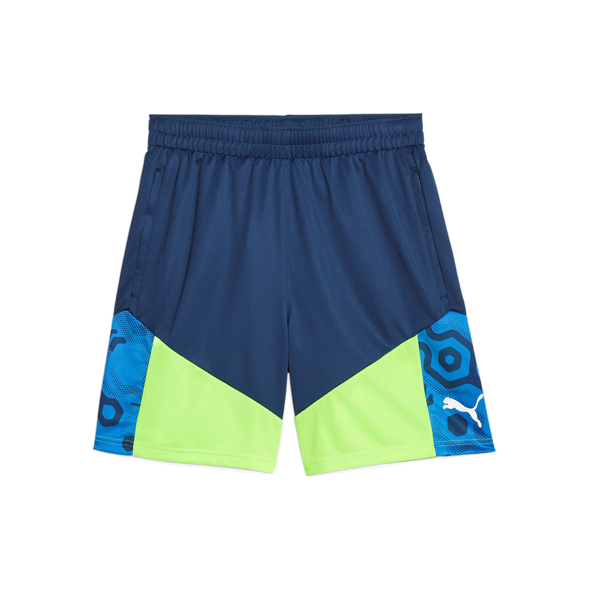 Shorts Puma IndividualCUP Persian Blue-Pro Green - Fútbol Emotion