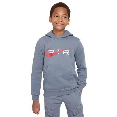 Sweatshirt Nike Kids Sportswear Air Print Hoody Fleece Cool Grey Futbol Emotion