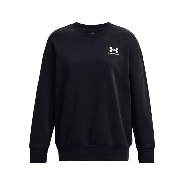 sudadera-under-armour-essential-fleece-crew-mujer-black-white-2