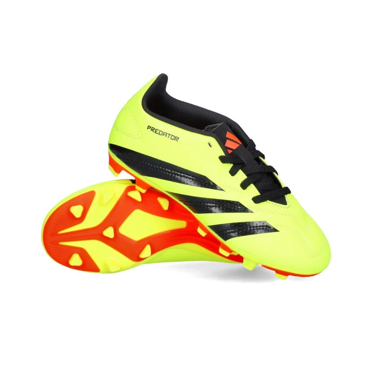 Chaussure de football adidas Enfants Predator Club FxG Team Solar Yellow Core Black Solar Red Futbol Emotion