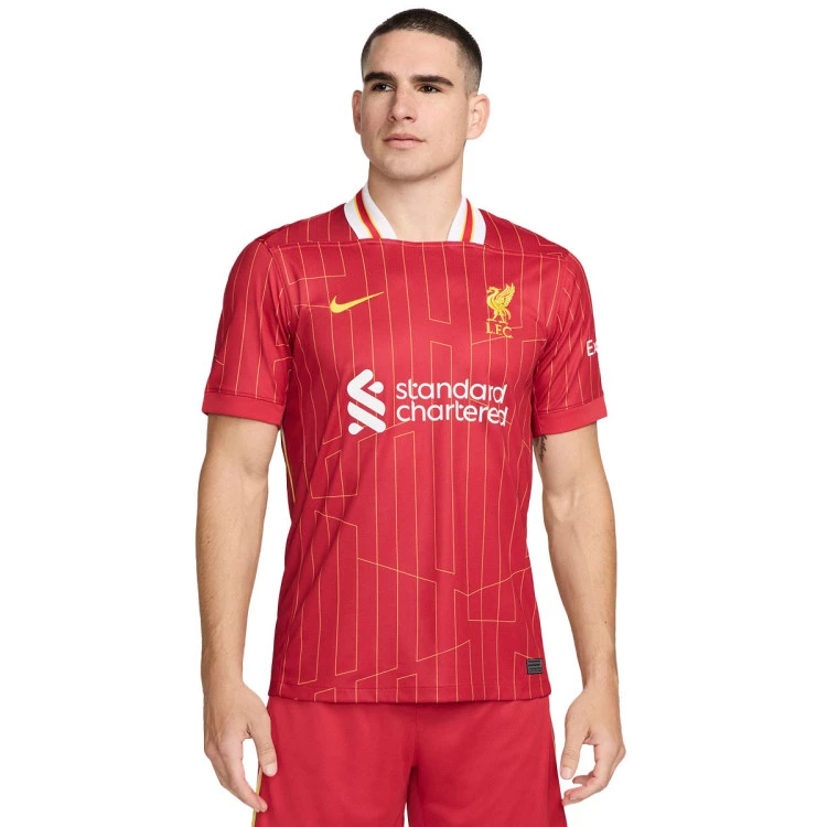 Nike - Koszulka Liverpool FC Primera Equipación 2024-2025, Unisex, Siłownia Czerwony-Biały-Chromowany Żółty, M