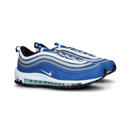 Nike air max 97 premium trainers in black cracked leather sales