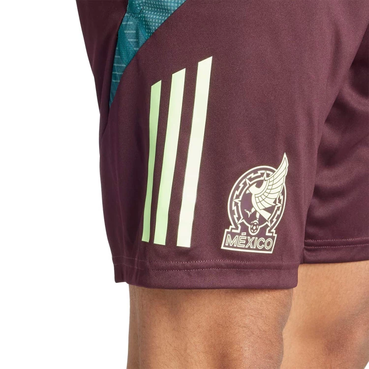 pantalon-corto-adidas-mexico-training-copa-america-2024-dark-burgundy-green-spark-4