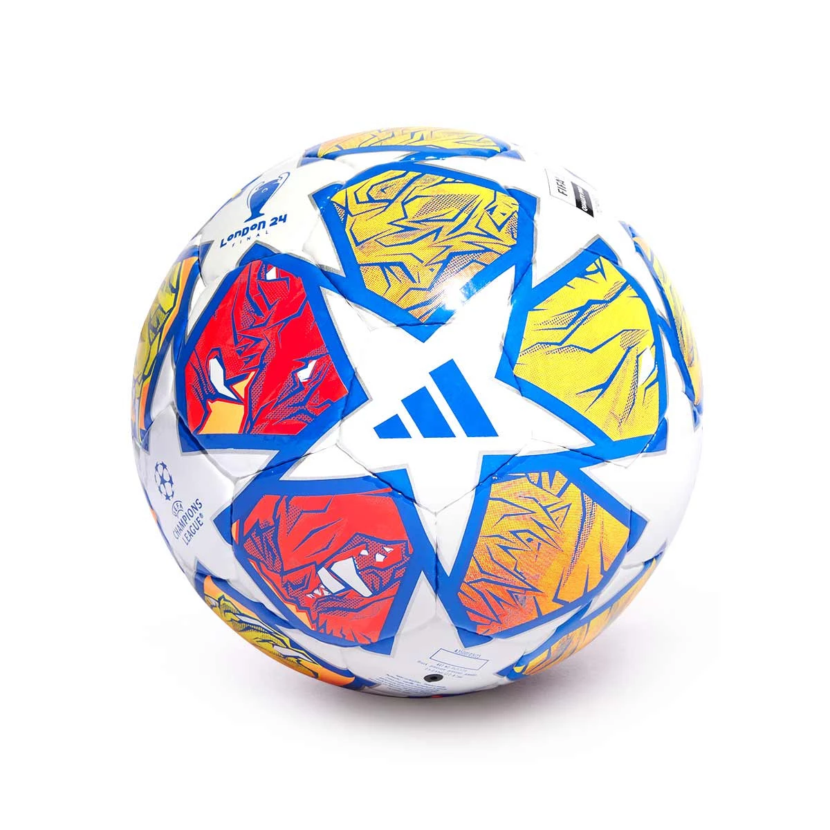 Balón adidas UEFA Champions League 2023-2024 White-Glory Blue-Flash Orange  - Fútbol Emotion