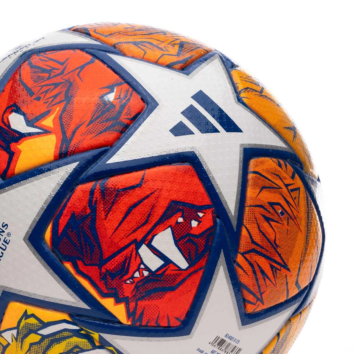 adidas Football Pro Champions League London 2024 Match Ball - White/Glow  Blue/Flame Orange