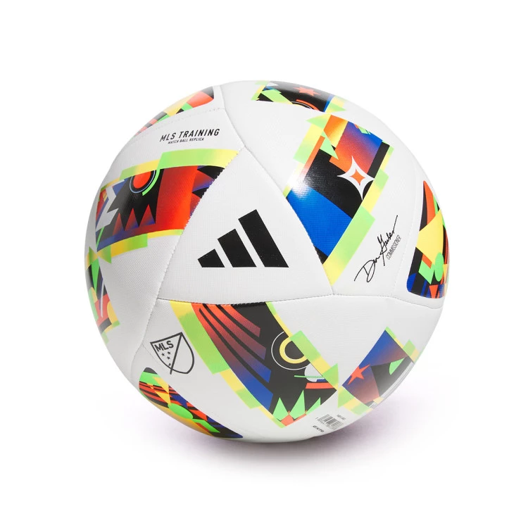 Ball adidas Training Major Soccer League 2024 White Black Solar Gold Futbol Emotion