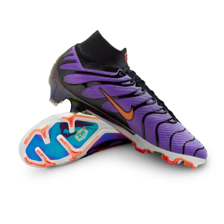 Football Boots Nike Air Zoom Mercurial Superfly 9 Air Max Plus FG Voltage Purple Total Orange Futbol Emotion