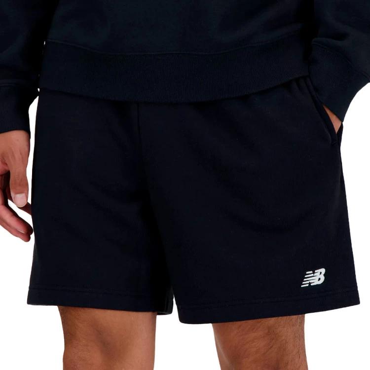 New Balance - Pantalón corto Sport Essentials French Terry Short 7, Hombre, Black, M