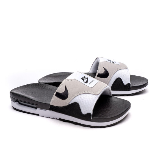 Flip flops Nike Air Max WeiB Schwarz Neutrales Grau Futbol Emotion