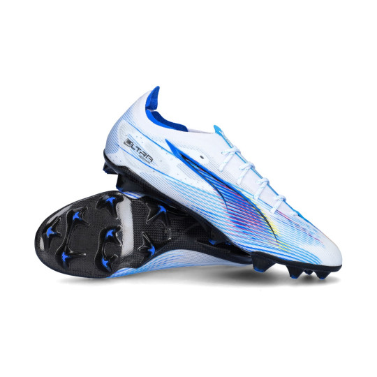 Football Boots Puma Ultra 5 Carbon LE FG White Ultra Blue Garnet Rose Black Luminous Futbol Emotion