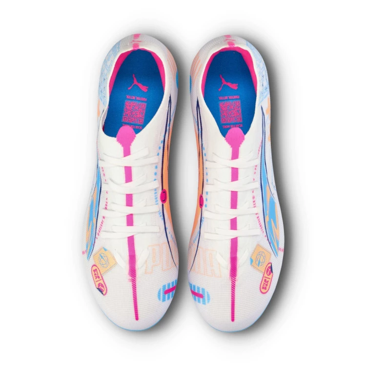 bota-puma-ultra-5-match-volume-up-fgag-white-luminous-blue-poison-pink-fizzy-melon-4