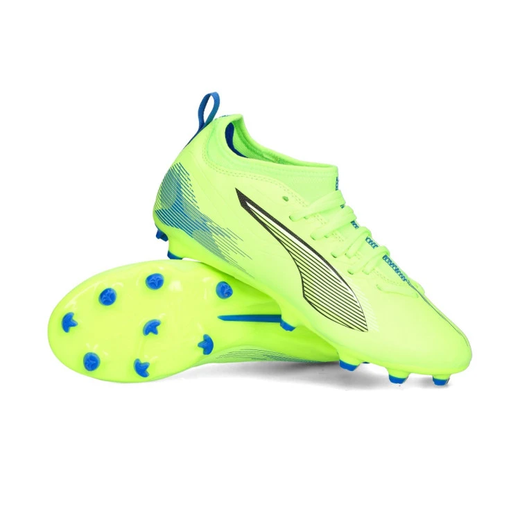 Chaussure de football Puma Enfant Ultra 5 Match FG AG Fizzy Apple White Bluemazing Futbol Emotion