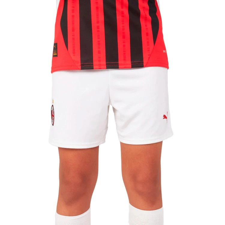 pantalon-corto-puma-ac-milan-primera-equipacion-2024-2025-nino-white-for-all-time-red-0