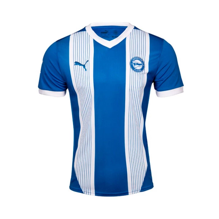 Puma - Camiseta Alavés Primera Equipación 2024-2025 Niño, Unisex, Blue-White, 140 cm