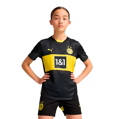 Camiseta Borussia Dortmund Segunda Equipación 2024-2025 Niño