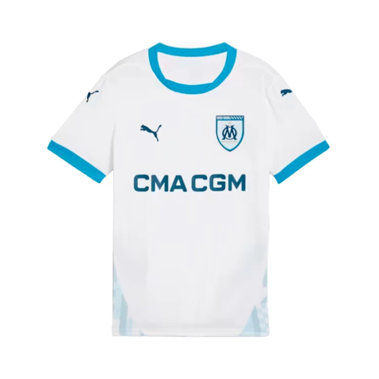 camiseta-puma-olympique-marsella-primera-equipacion-2024-2025-nino-white-bleu-azur-2