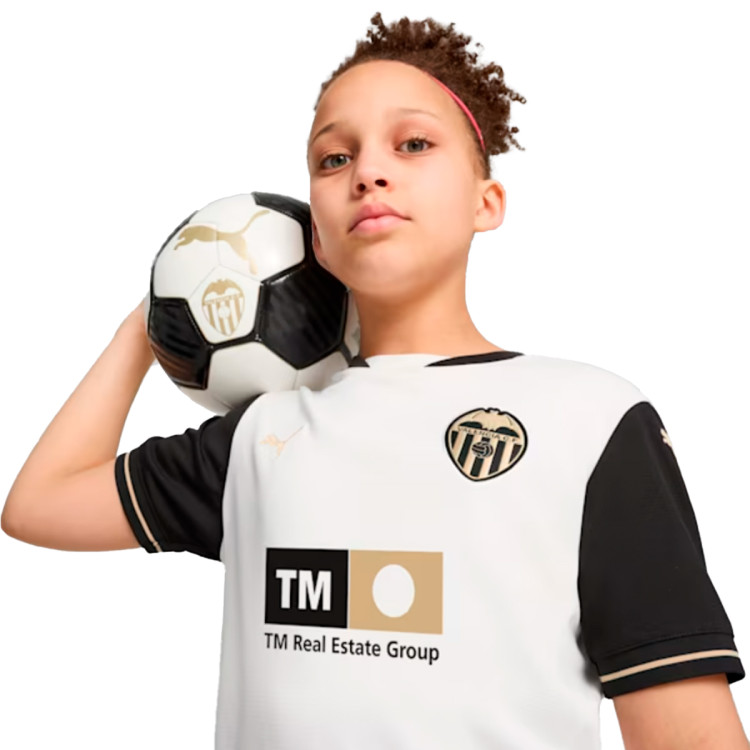 Jersey Puma Kids Valencia CF 20242025 Home WhiteBlack Fútbol Emotion