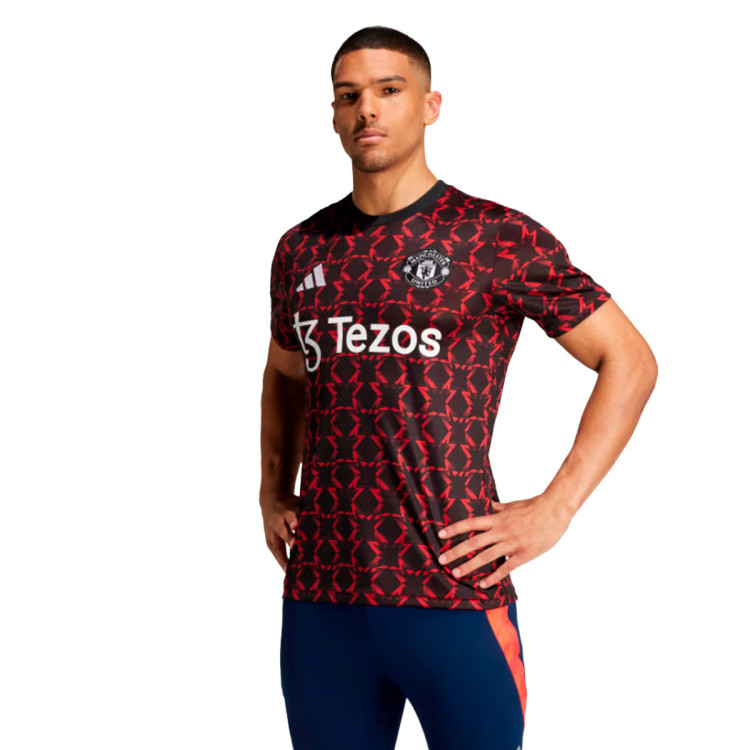 Jersey adidas Manchester United Pre-Match 2024-2025 Black-Red - Fútbol ...