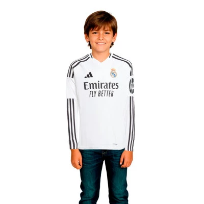 Camiseta Manga Larga Real Madrid Primera Equipación 2024-2025 Niño