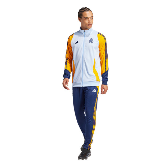 Trainingsanzug adidas Real Madrid Training 2024 2025 Blau Crew Orange Team Marineblau Futbol Emotion