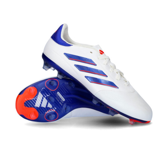 Football Boots adidas Kids Copa Pure 2 Elite FG White Lucid Blue Solar Red Futbol Emotion