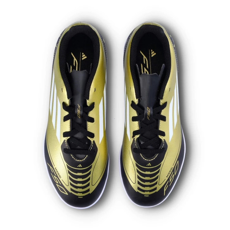 bota-adidas-f50-club-turf-nino-messi-dorado-5